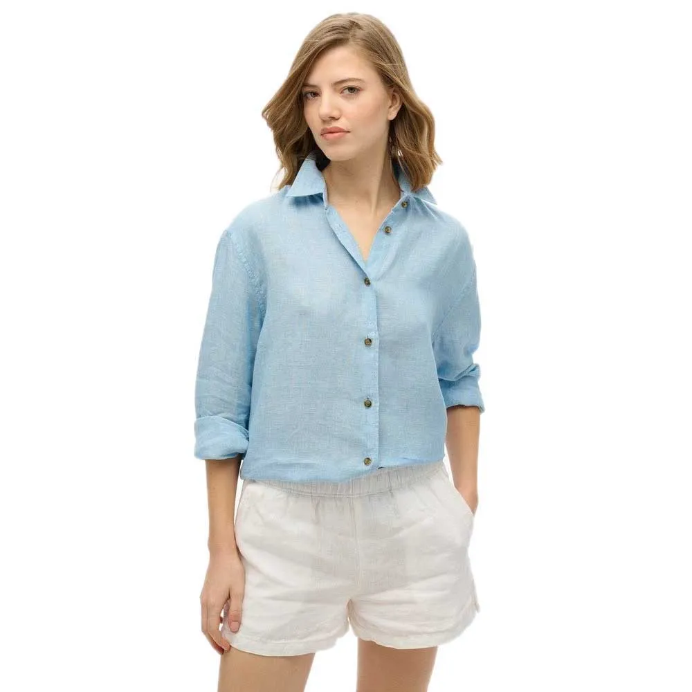 Superdry Casual Linen Boyfriend long sleeve shirt