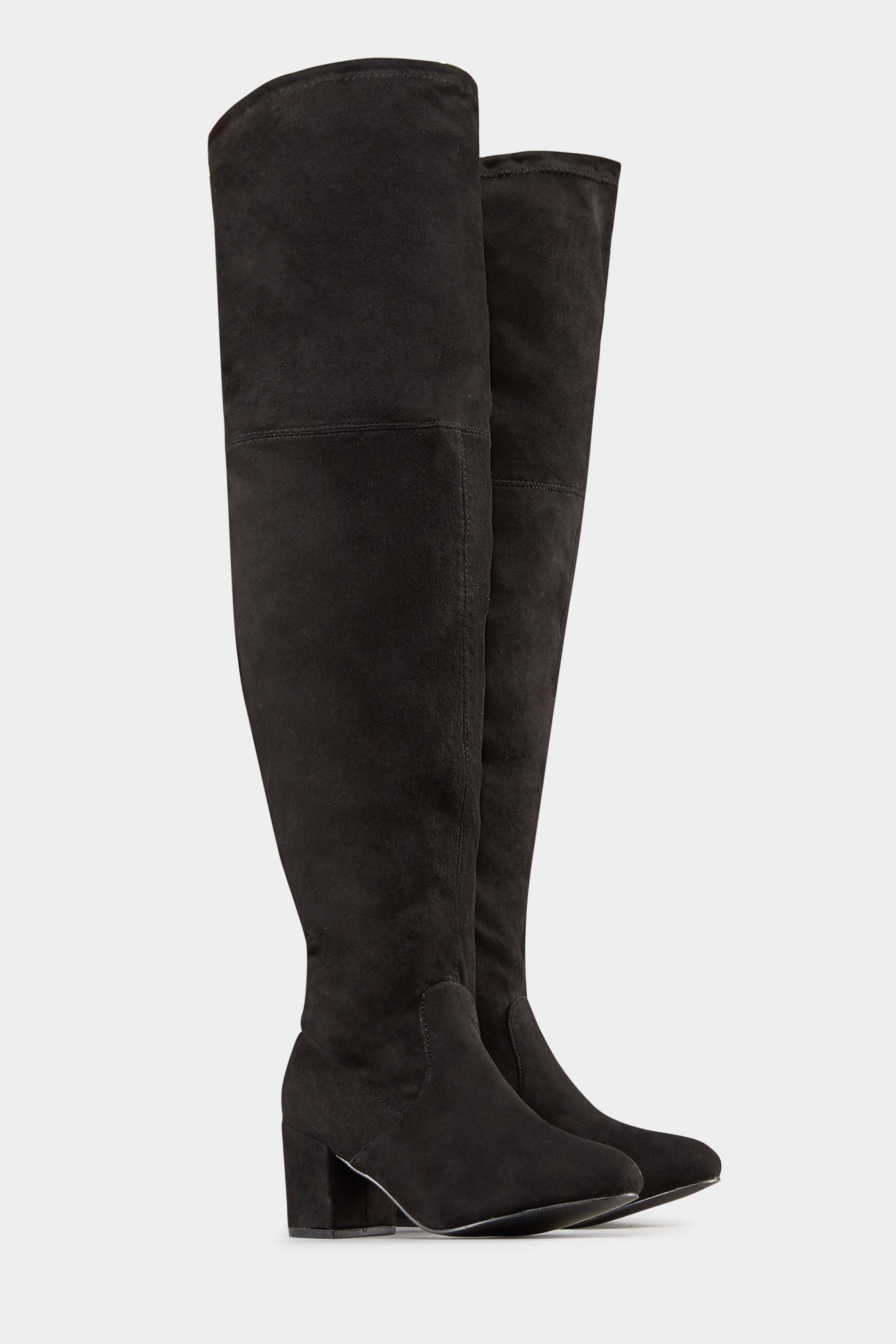 Yours Wide & Extra Wide Fit Faux Suede Over The Knee Boots