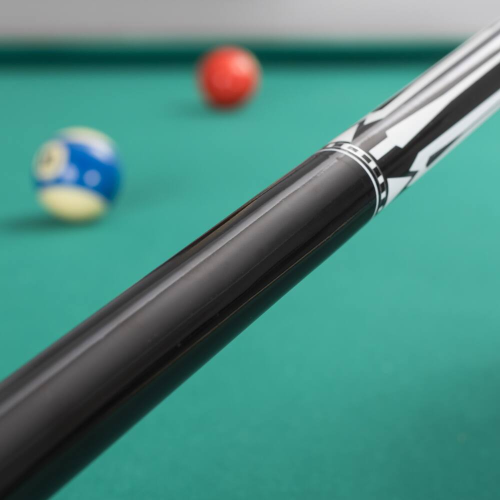 EastPoint Hardwood 2-Piece Billiard/Pool Cue w/ Poly Tack Grip & Press-On Tip, 57-in