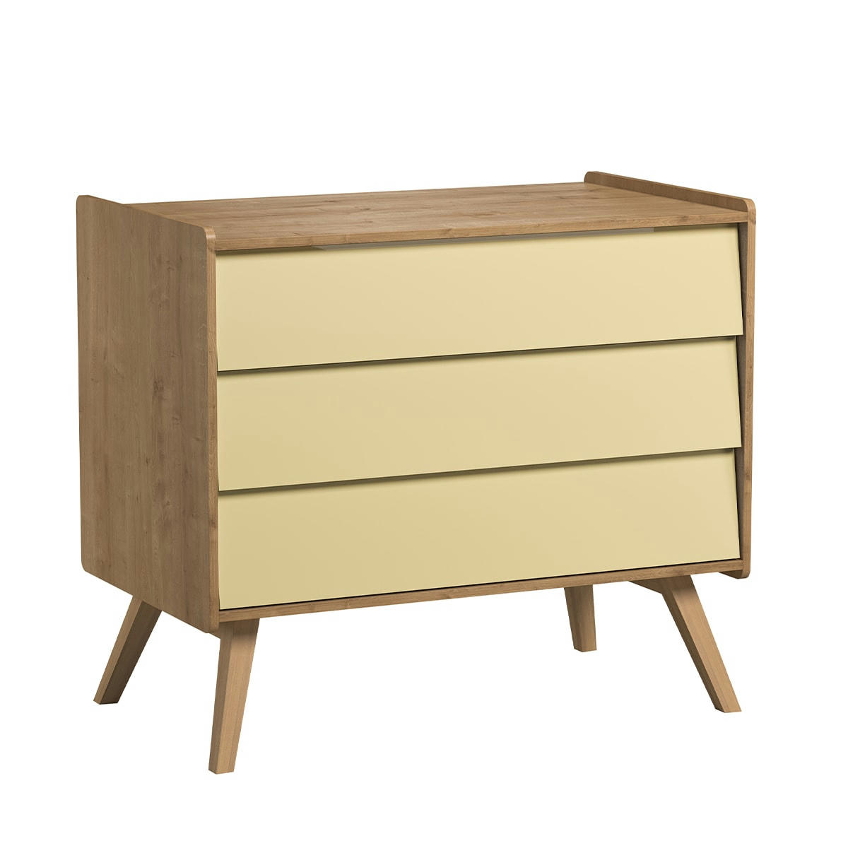 VINTAGE - Commode à langer naturel beige