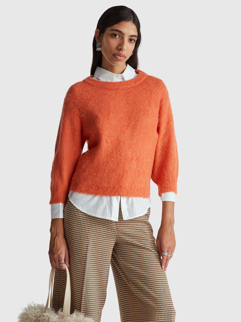 Warm short sleeve sweater