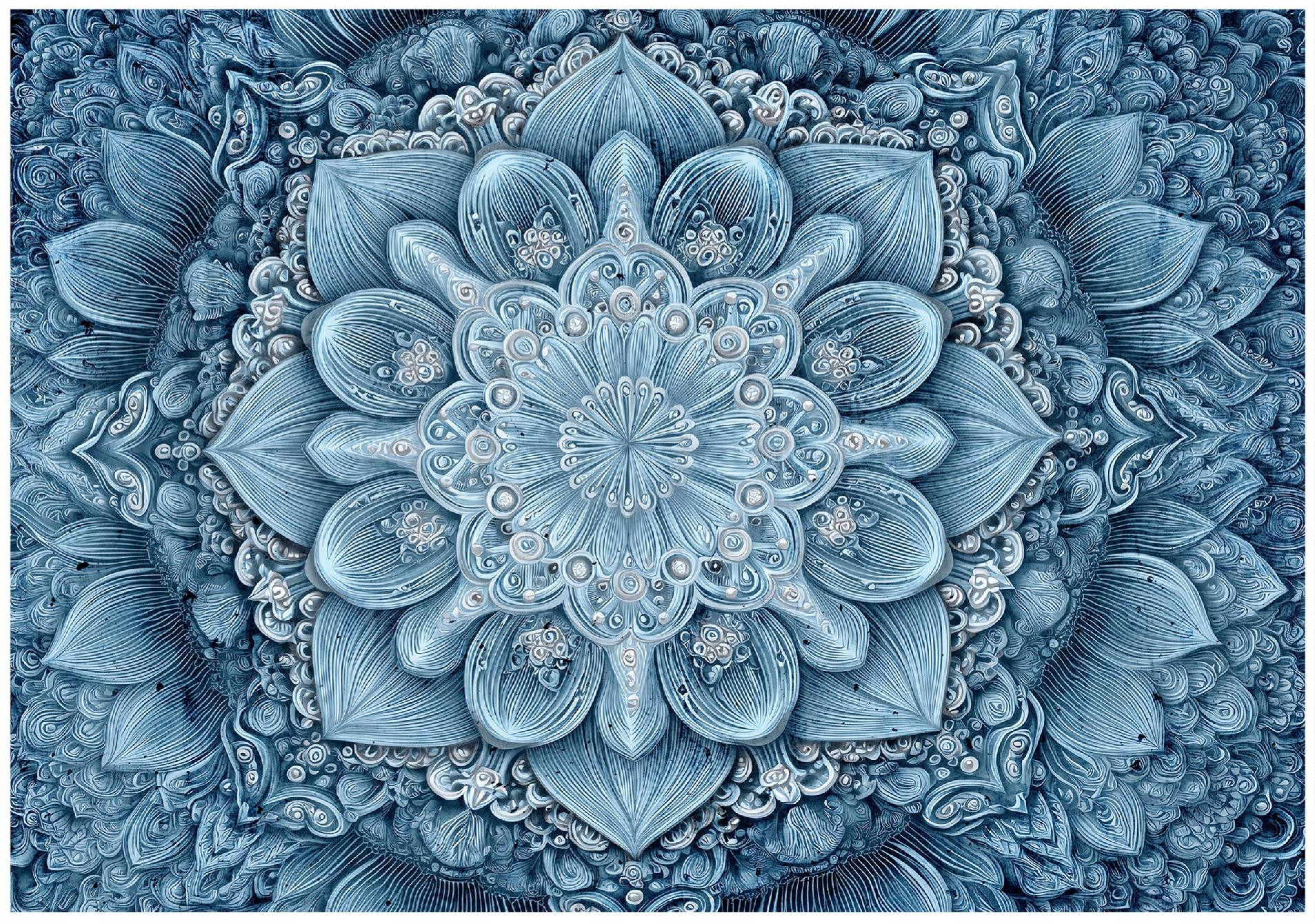 Fototapeta Mandala Niebieski Na Flizelinie Do Sypialni Salonu 250x175