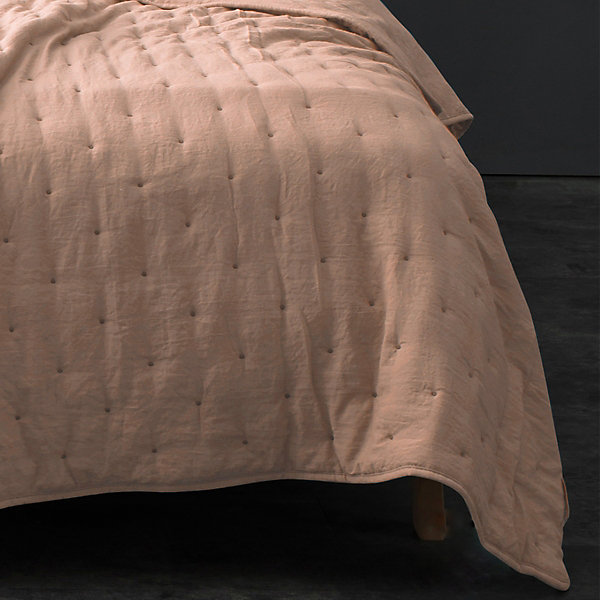 Couvre lit matelassé et moelleux (230x250 cm - Rose Clair)