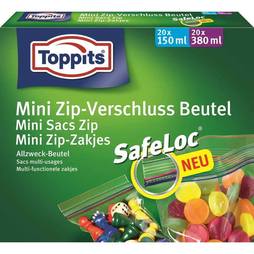 Frischhaltebeutel 40er-Set Toppits