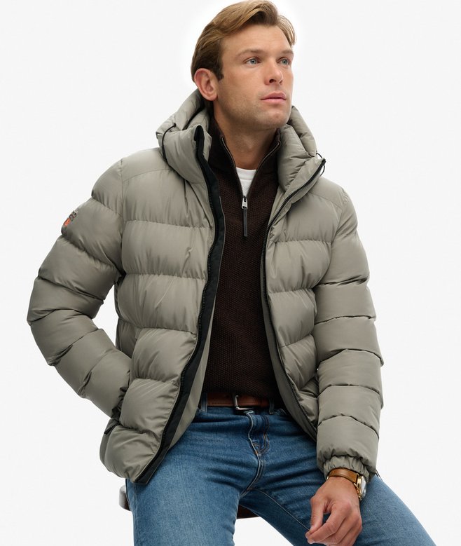 Hooded Sports Puffer Jacket
