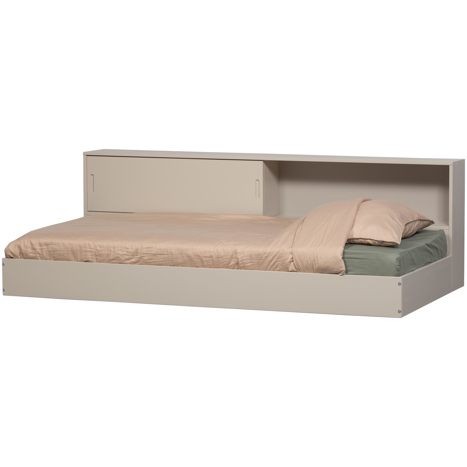 WOOOD Carter Bed - Grenenhout - Dust Beige - 90x200