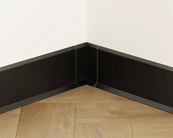 Coin intérieur pour plinthe Ilcom FLI Noir mat - 30mm x 60 mm x 0,65 ep.
