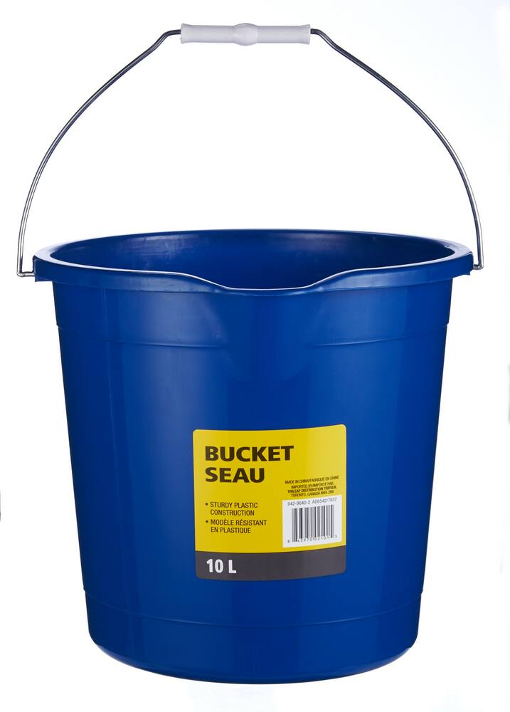 Plastic Blue Lightweight Pail / Bucket with Spout, 10L