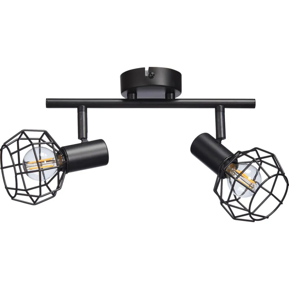 Kwantum Spots | Spot Deva Zwart – 2-lichts