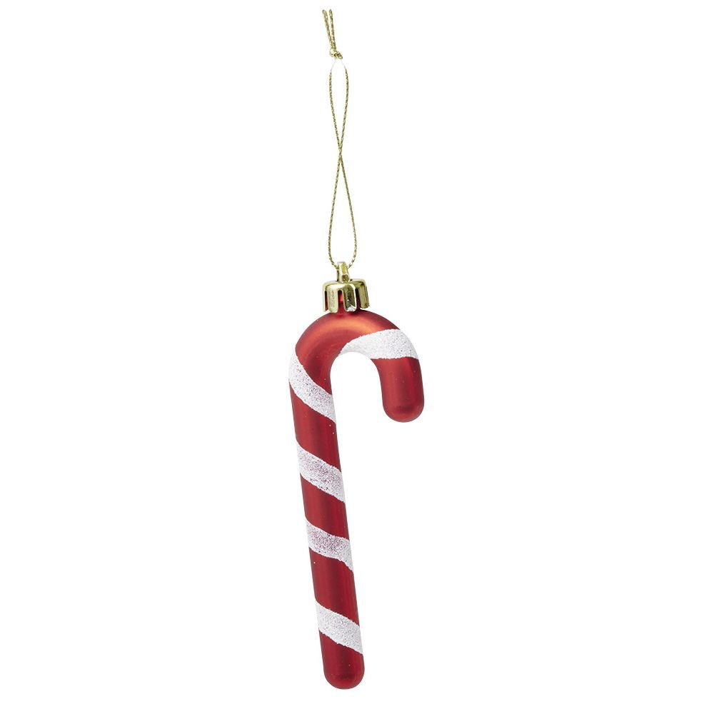 Sucre d'orge à suspendre rouge et blanc H12cm