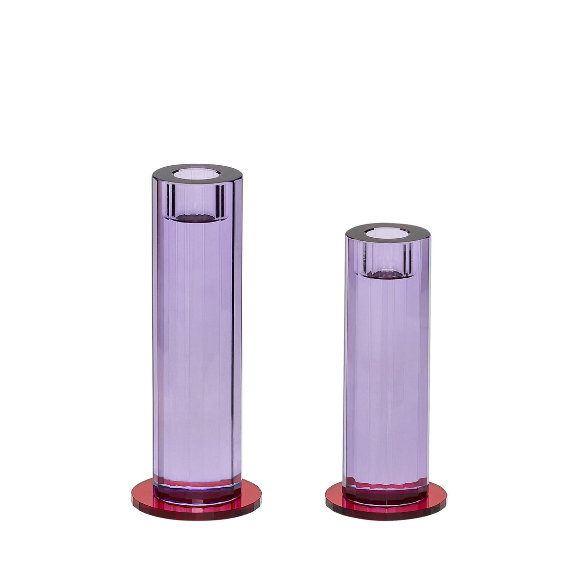 Hübsch kandelaar Cut - kristal - ø7xh16cm/ø7xh18cm