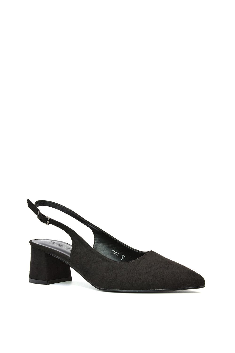 XY London Devon' Court Shoe Block Heels With Slingback
