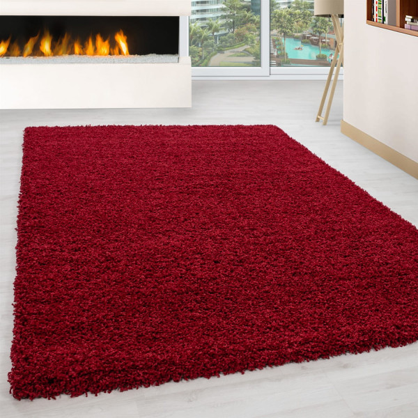 Dywan Shaggy Czerwony 100 cm x 200 cm