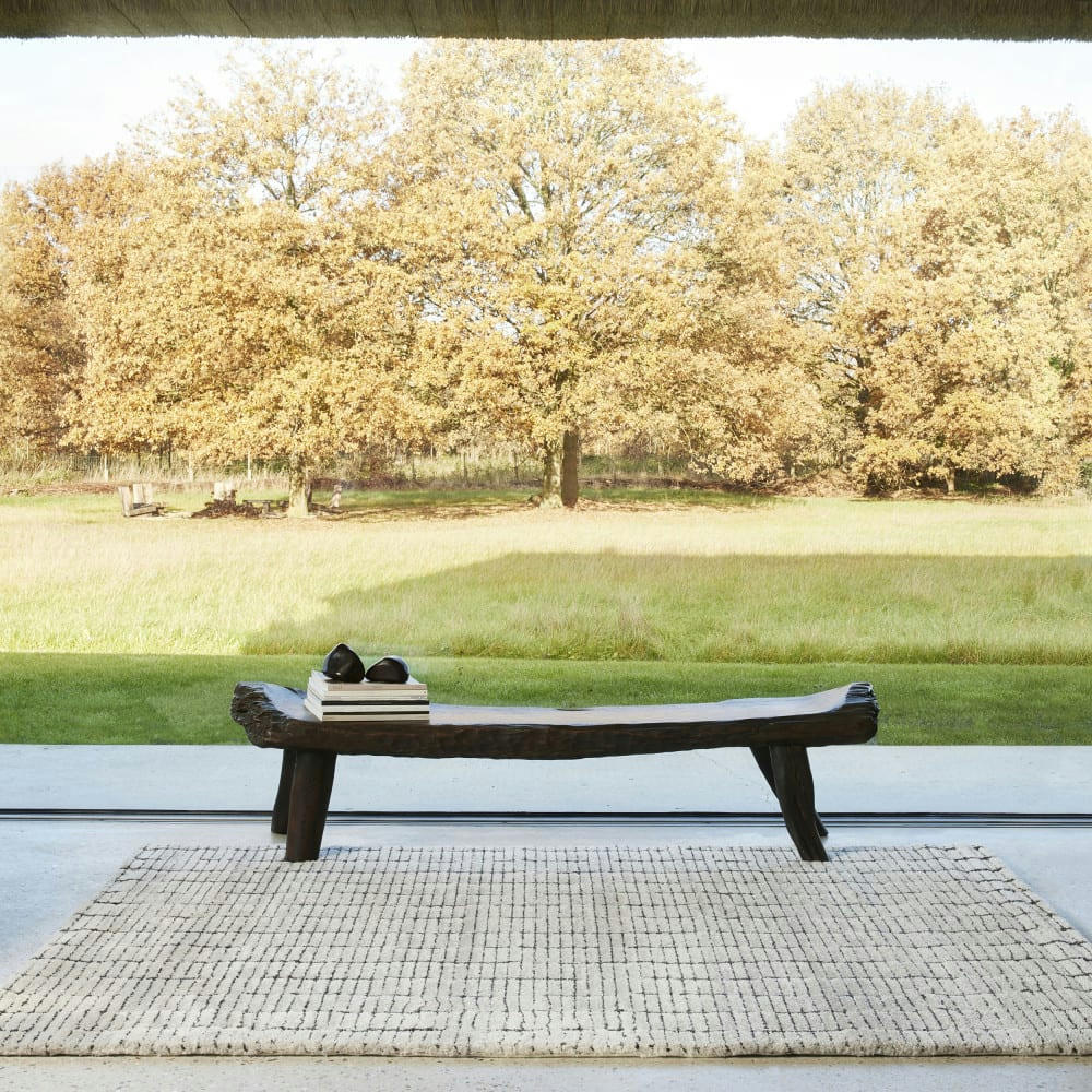 ADÉLAÏDE I - Tapis contemporain ecru et noir 160x230 cm