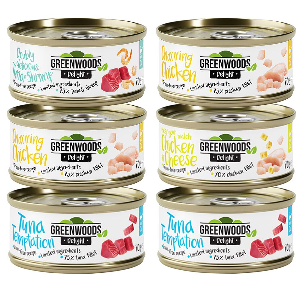 Greenwoods Delight Mixed Trial Pack Chicken / Tuna  6 x 70g