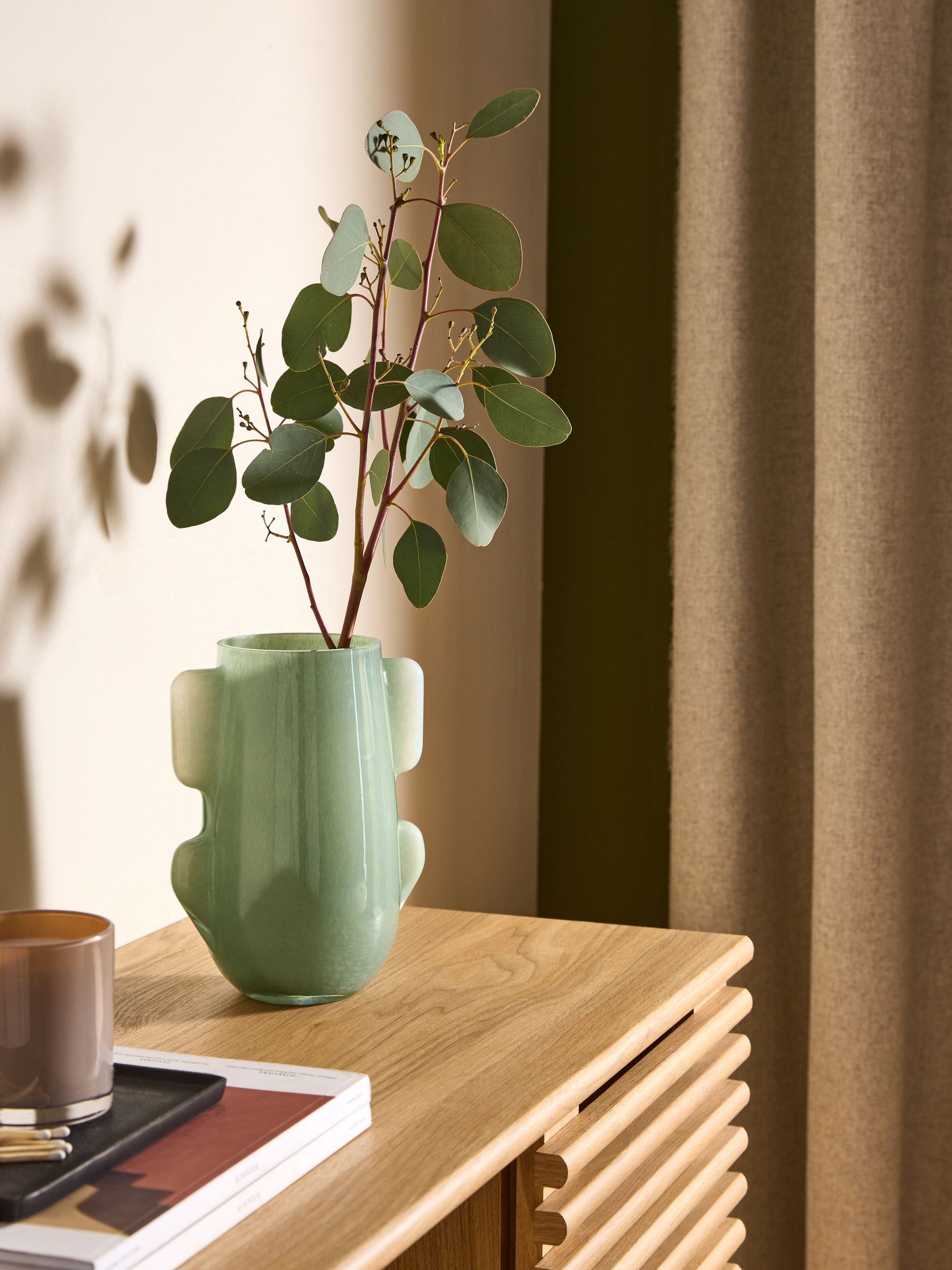 Mira Glass Vase in Green