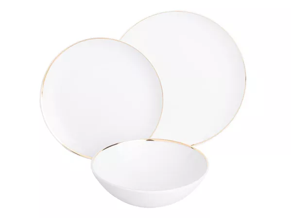 Komplet talerzy dla 6 osób (18el.) Altom Design - MariaPaula Moderna Gold