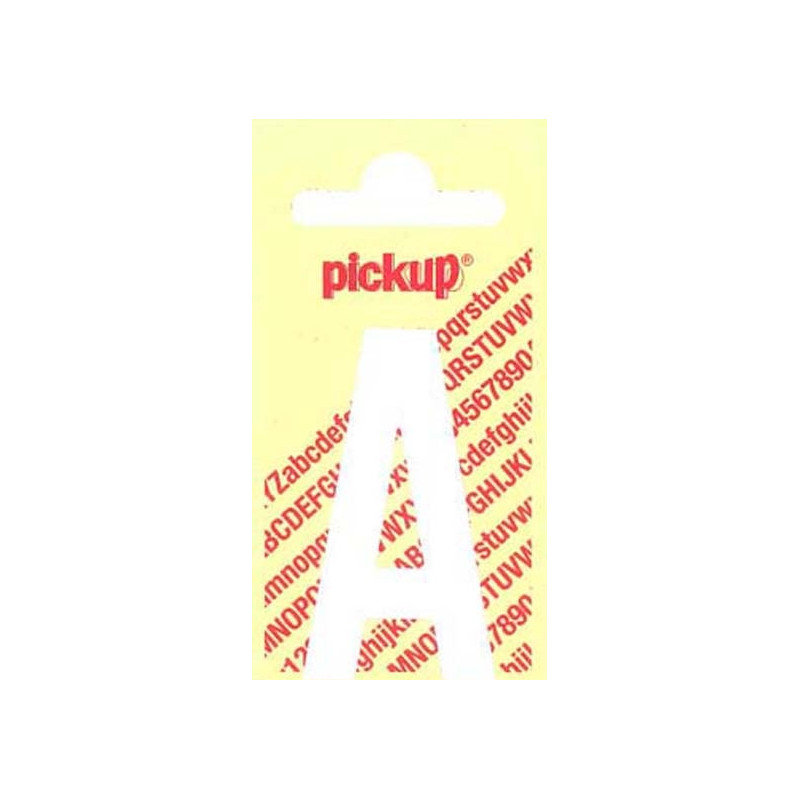 Lettre A adhésive blanche 4 x 6 cm