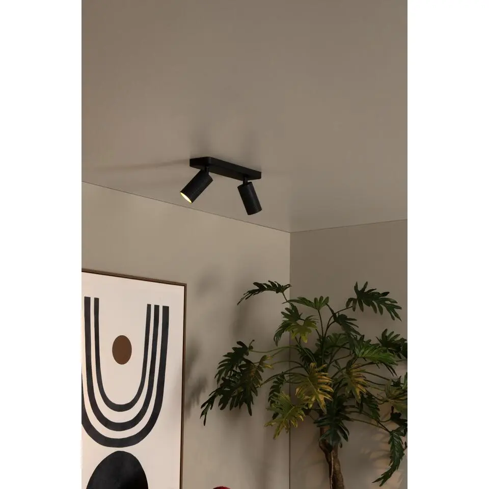 Lucide CLUBS Plafondspot - Zwart