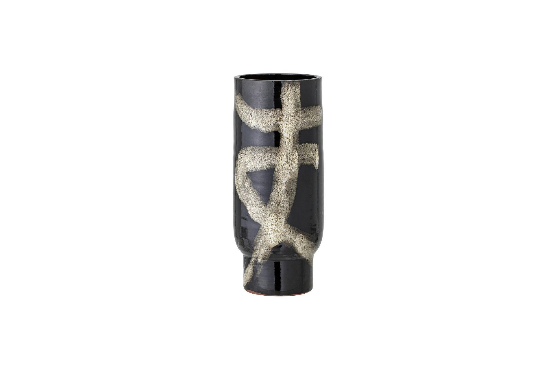 VEFA - Vase en terre cuite noir H28.50cm