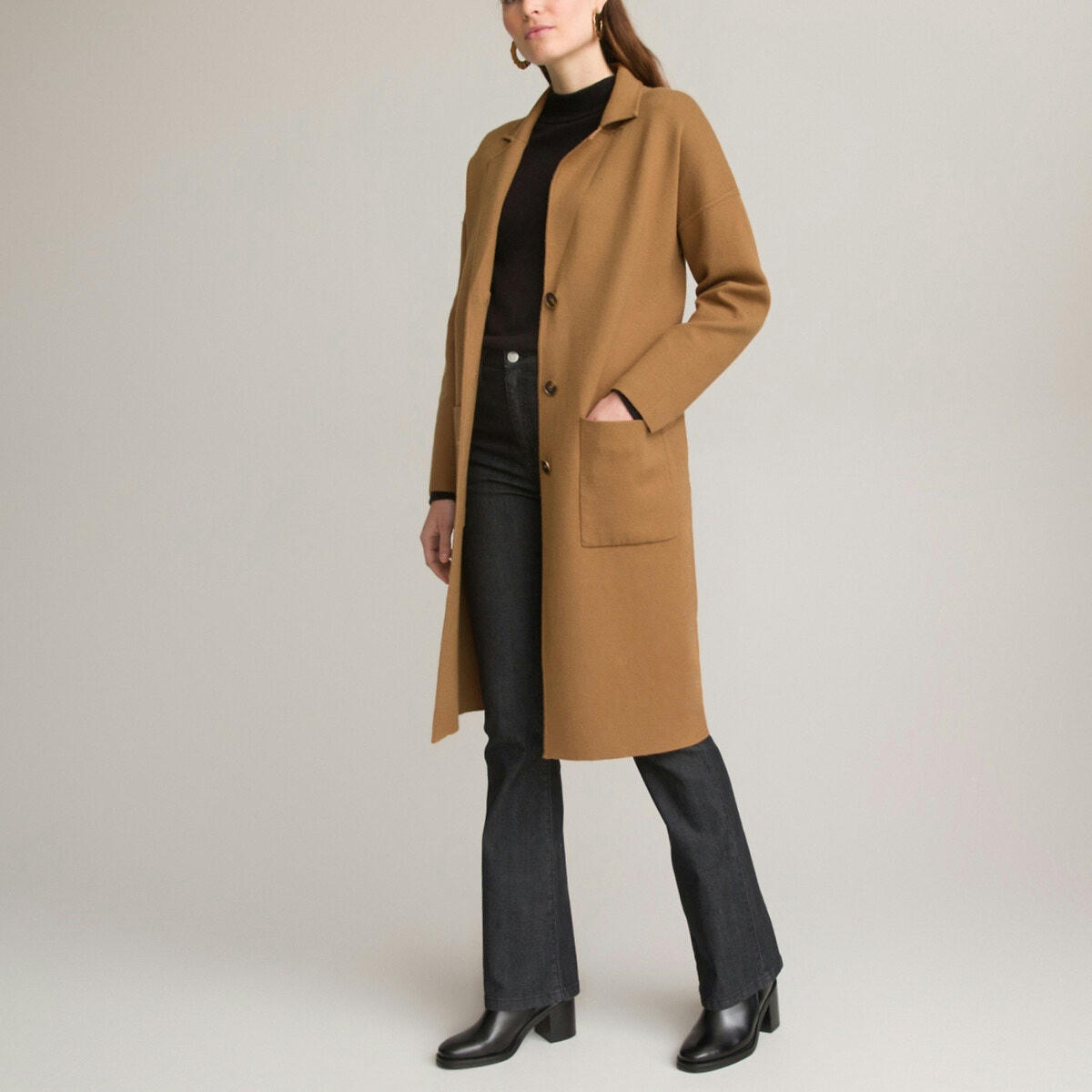Pardessus long en maille milano