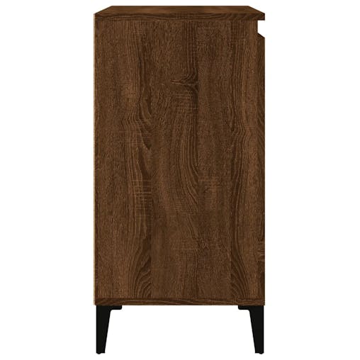 NNEVL Bedside Cabinets 2 pcs Brown Oak 40x35x70 cm Engineered Wood