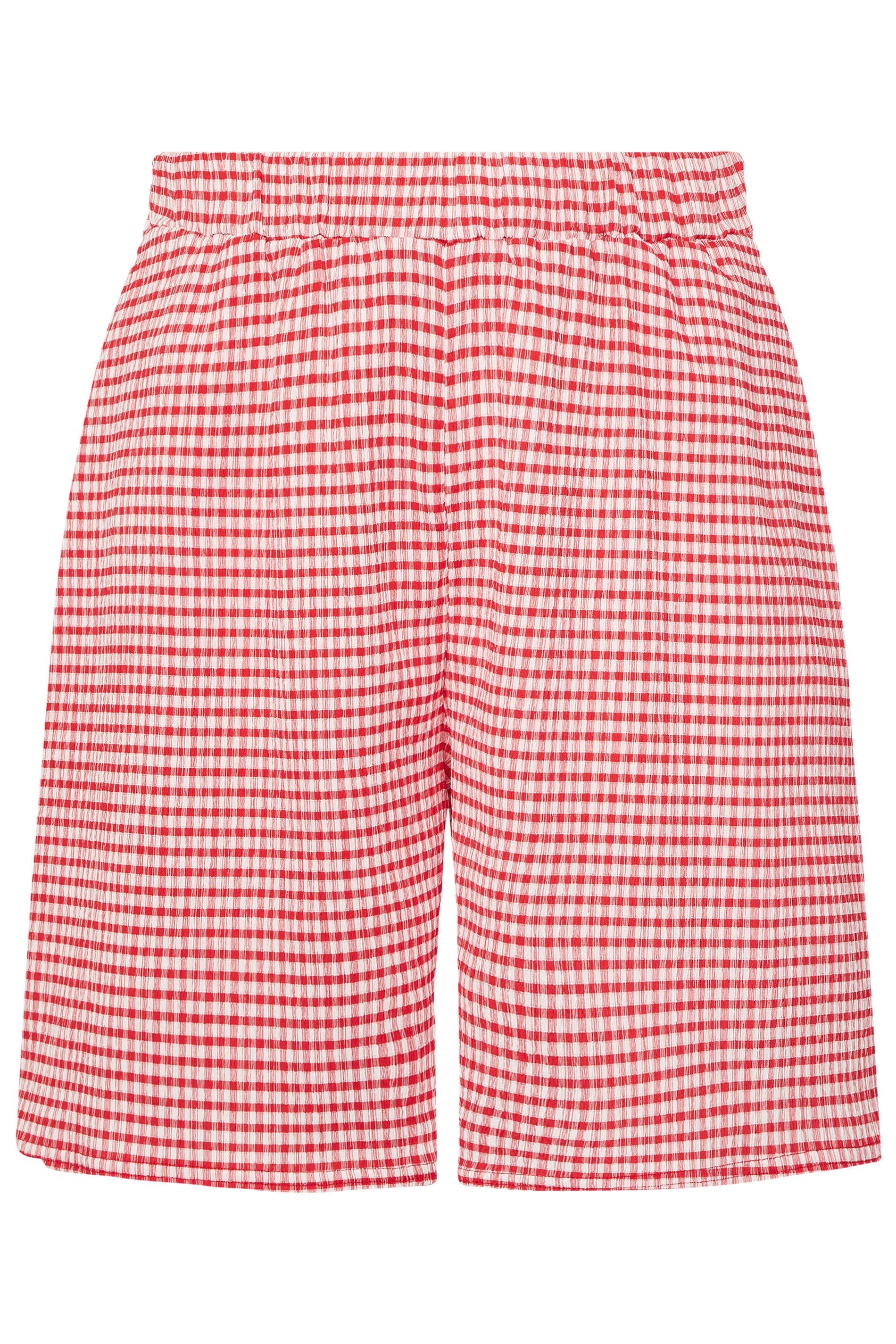 Yours Gingham Textured Shorts
