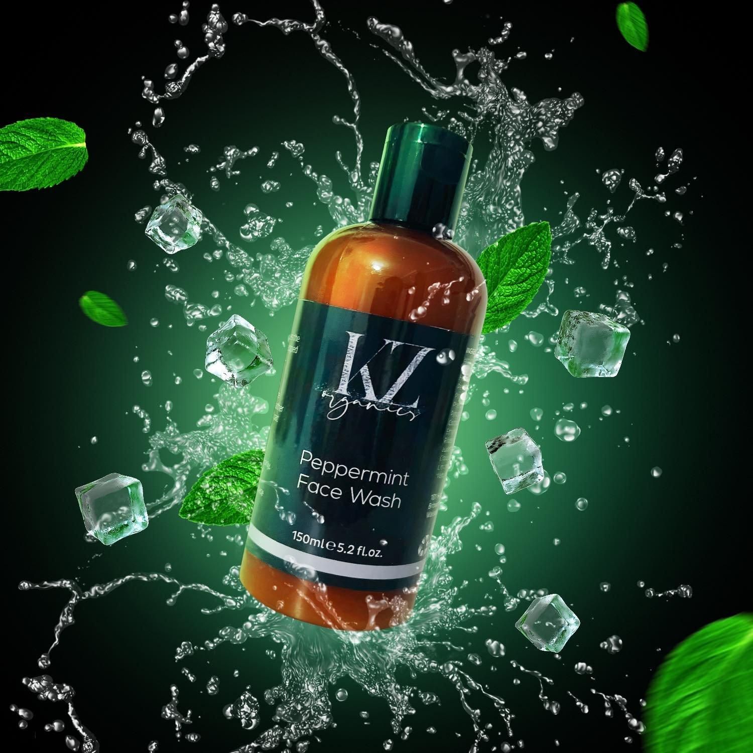 KZ Organics Mens Peppermint Facial Wash