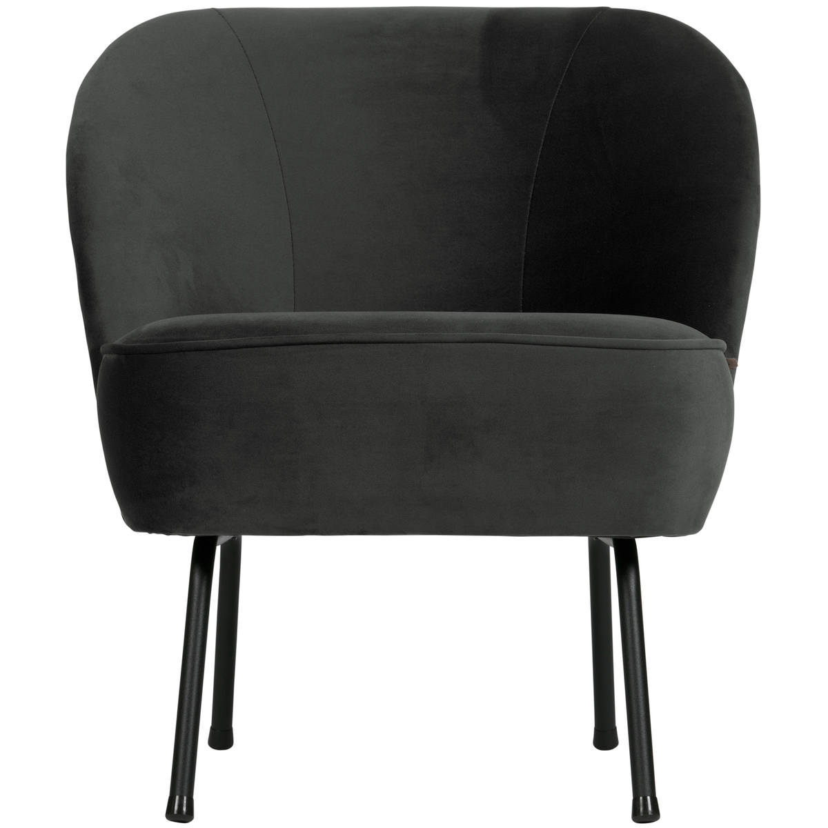 WOOOD fauteuil Vogue - Velvet - Zwart - 69x57x70