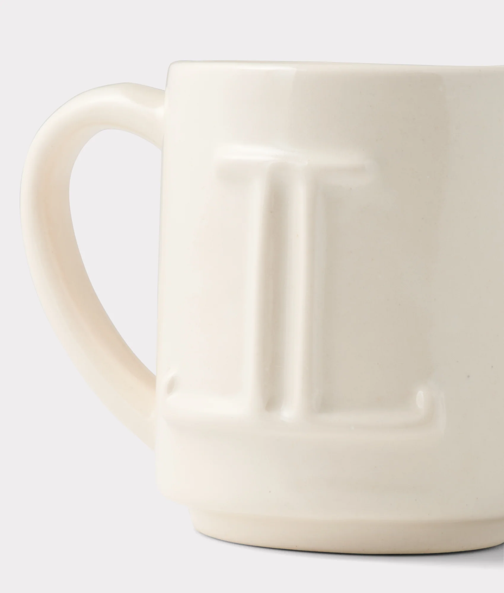 Mirrored L Mug - Natural