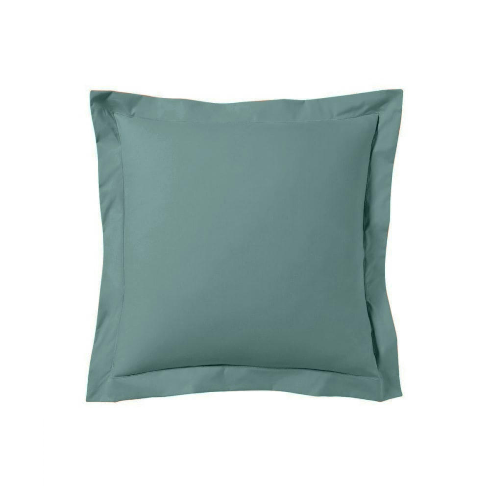 GAMME UNIS SATIN - Lot de 2 taies d'oreiller satin de coton 63x63 cm céladon