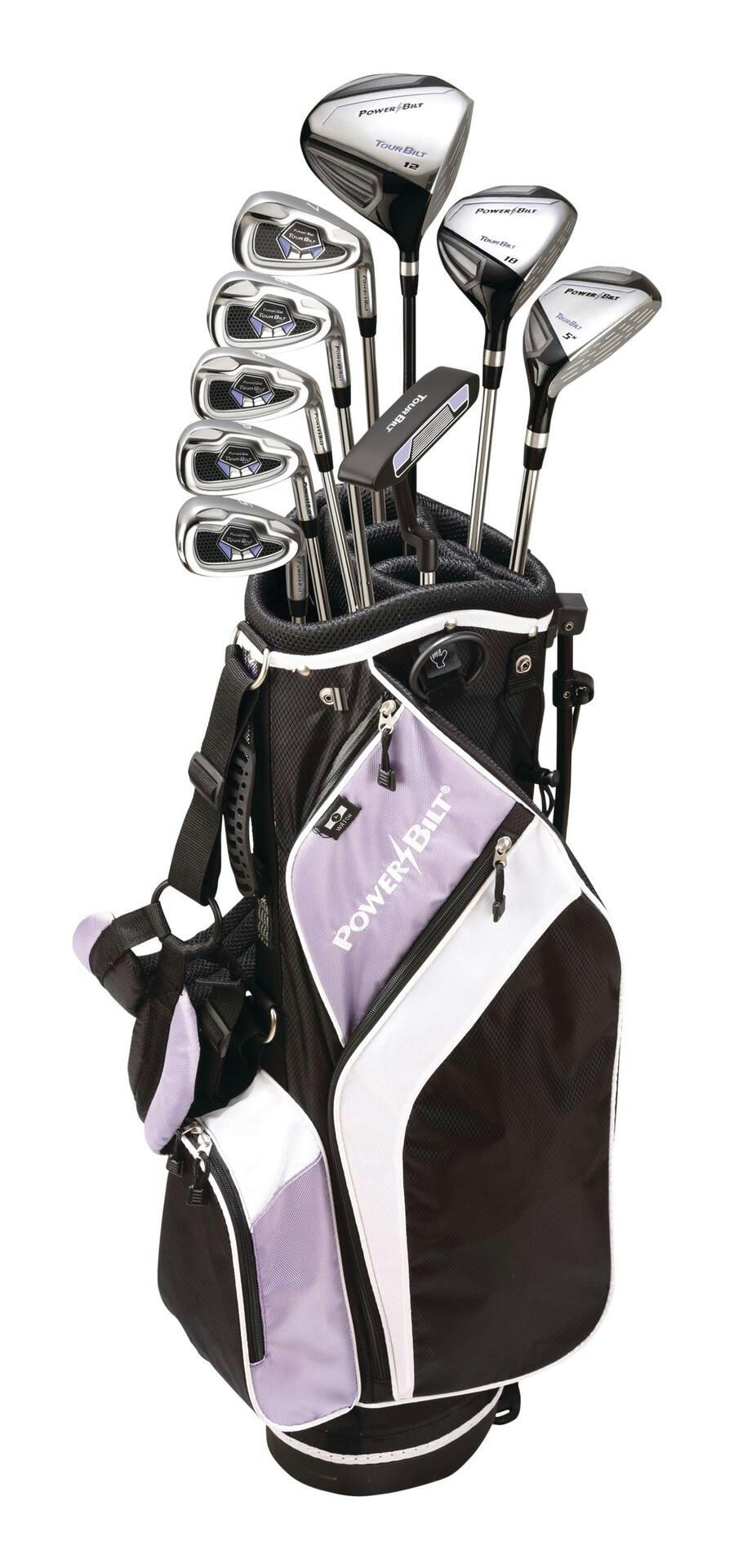 PowerBilt TourBilt Women's Golf Club Set, Lightweight, Right-Hand, Black/Purple