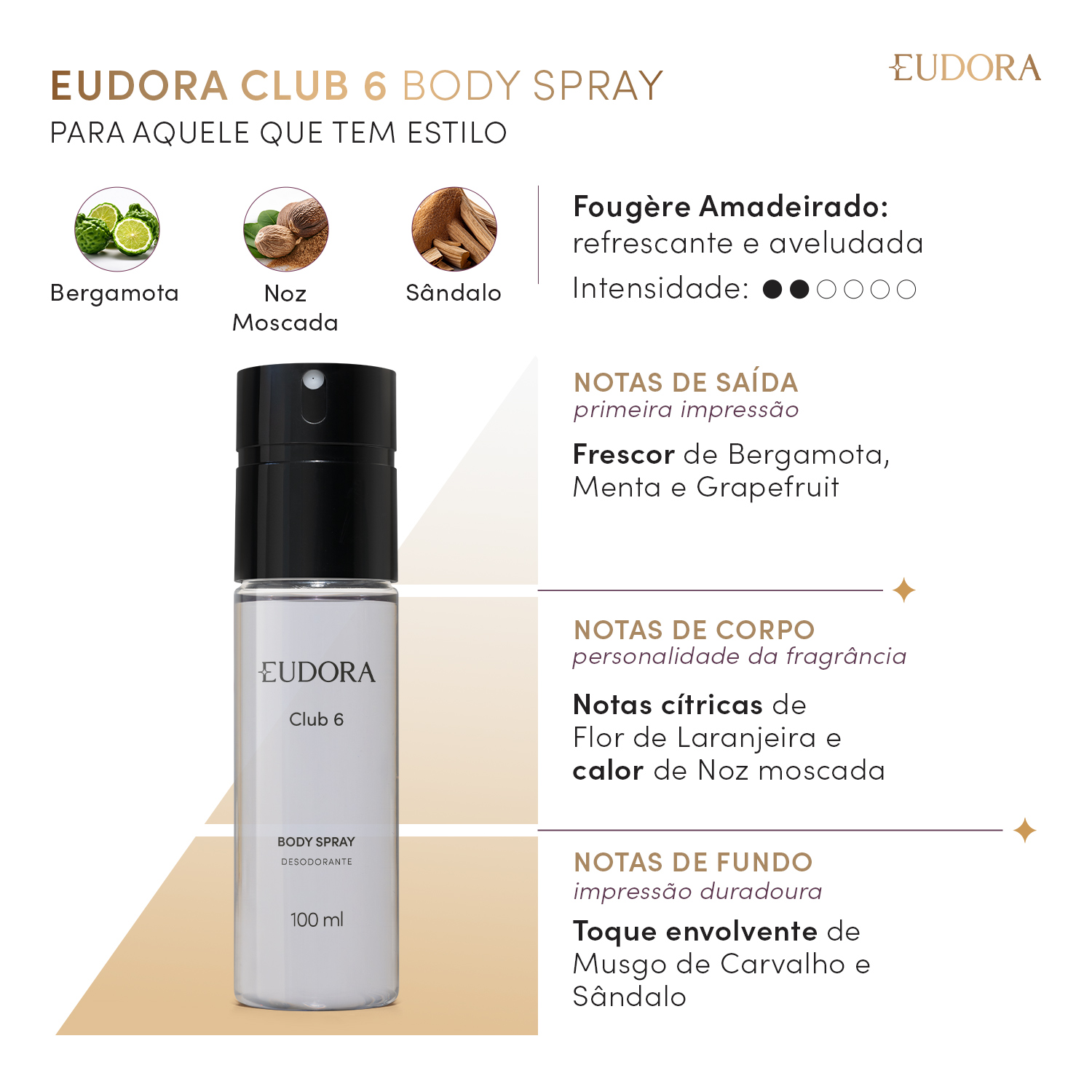 Desodorante Body Spray Club 6 100ml