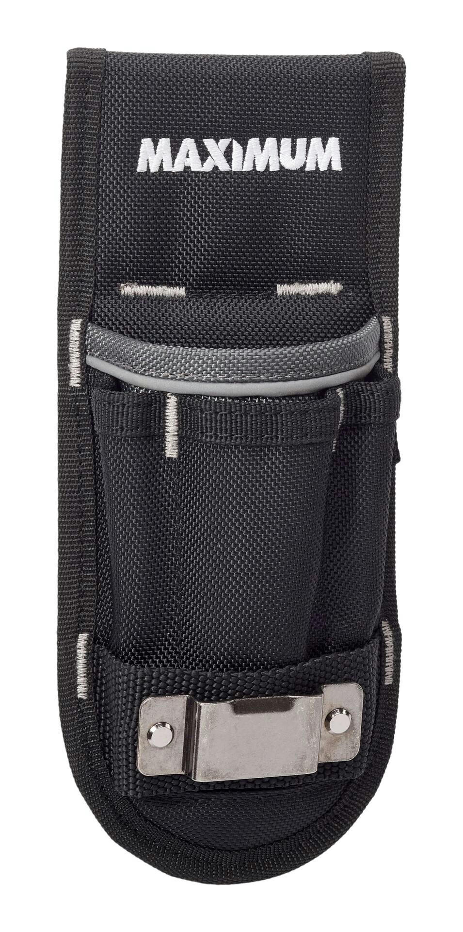 MAXIMUM Heavy Duty Utility Knife and Pliers Holder with Reflective Trim, 6 Pockets