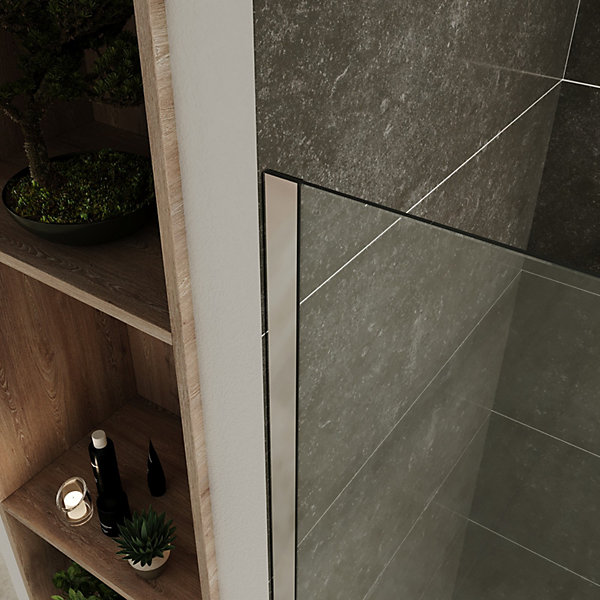 Paroi de douche Italienne ROMA H.200 x 100 cm verre 10 mm transparent - Saniverre