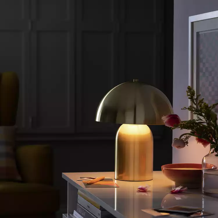 Habitat Mushroom Steel Table Lamp - Brass