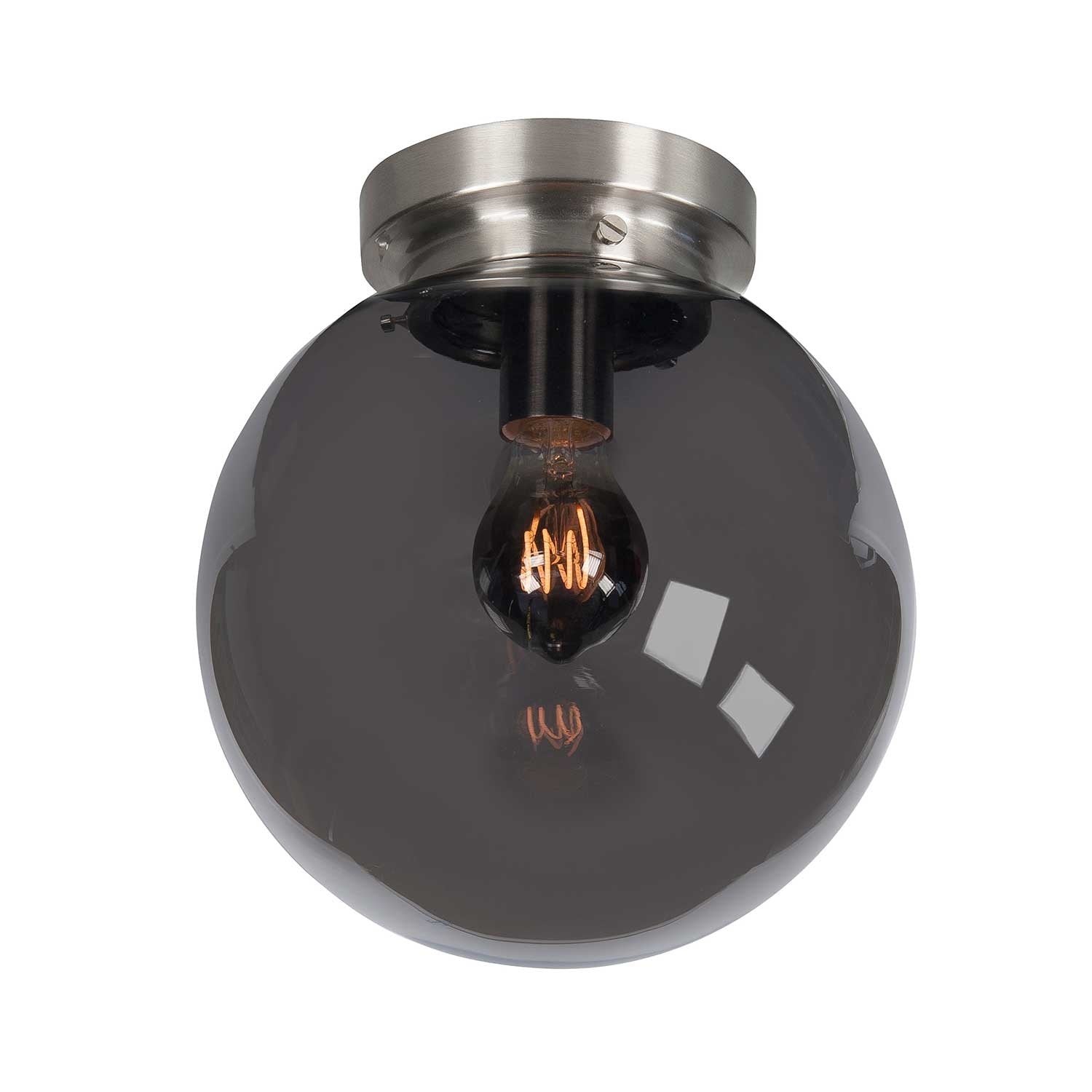 Highlight plafondlamp Deco - 1 lichts - 25 x 28  cm - mat chroom rook