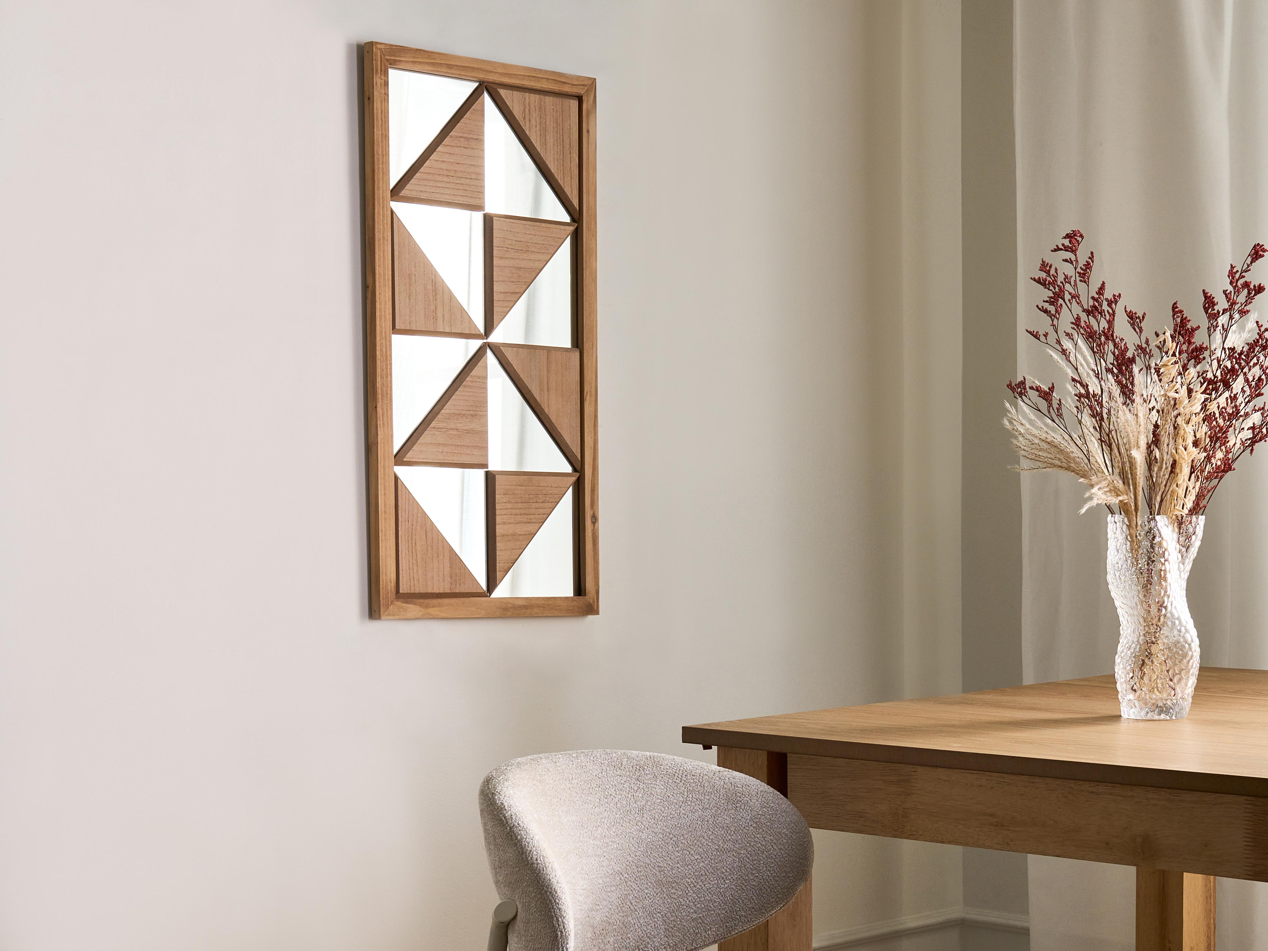 Wall Decor HIESVILLE Fir Wood 75 cm Light Brown