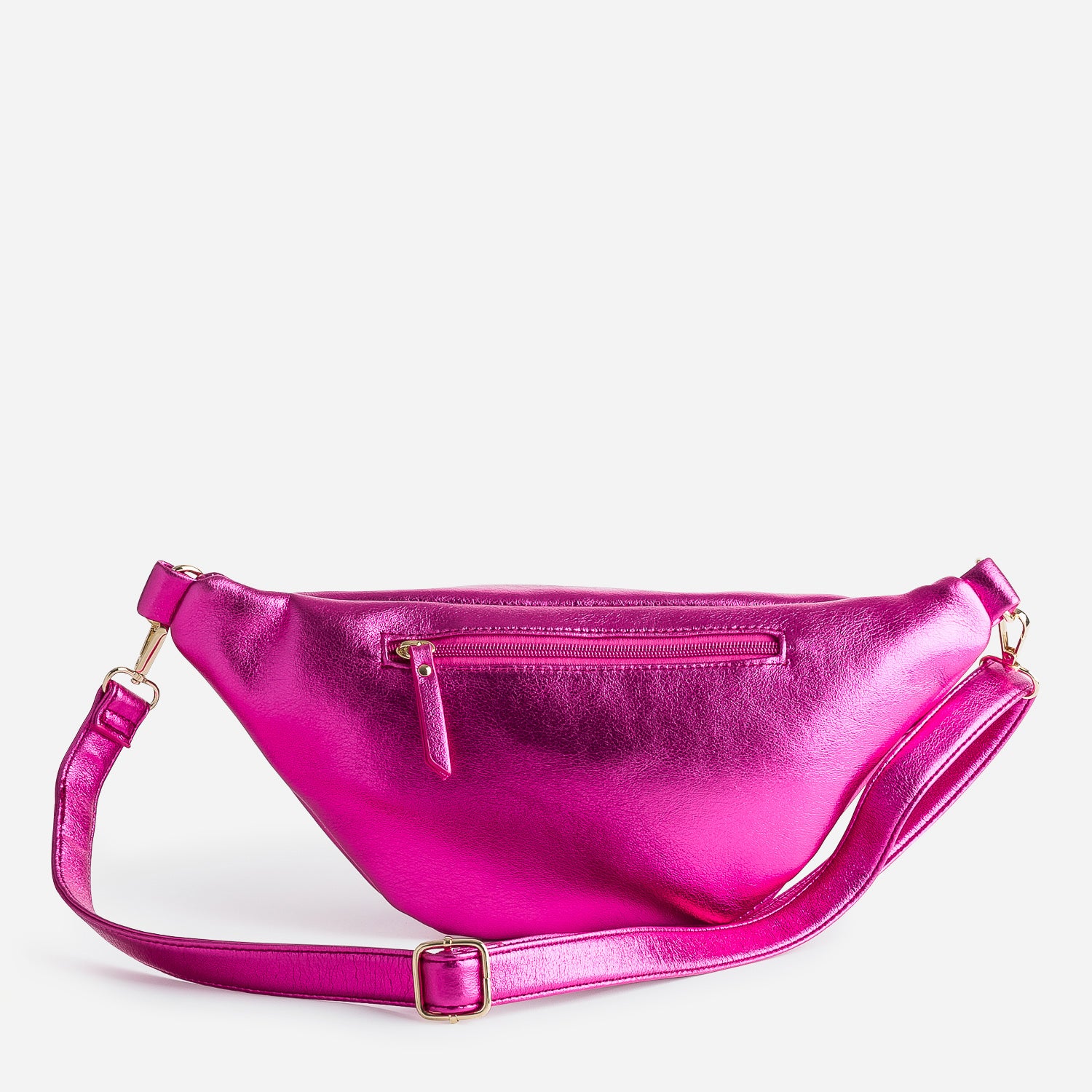 Sac-banane TEXTO fuchsia métallisé