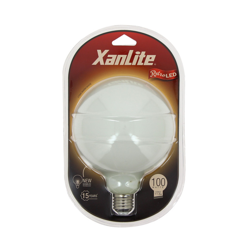 Ampoule à filament LED Globe E27 blanc chaud 11,8 W 1521 lm XANLITE