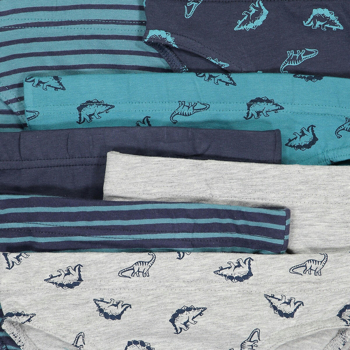 Lot de 7 slips en jersey imprimé dinosaure