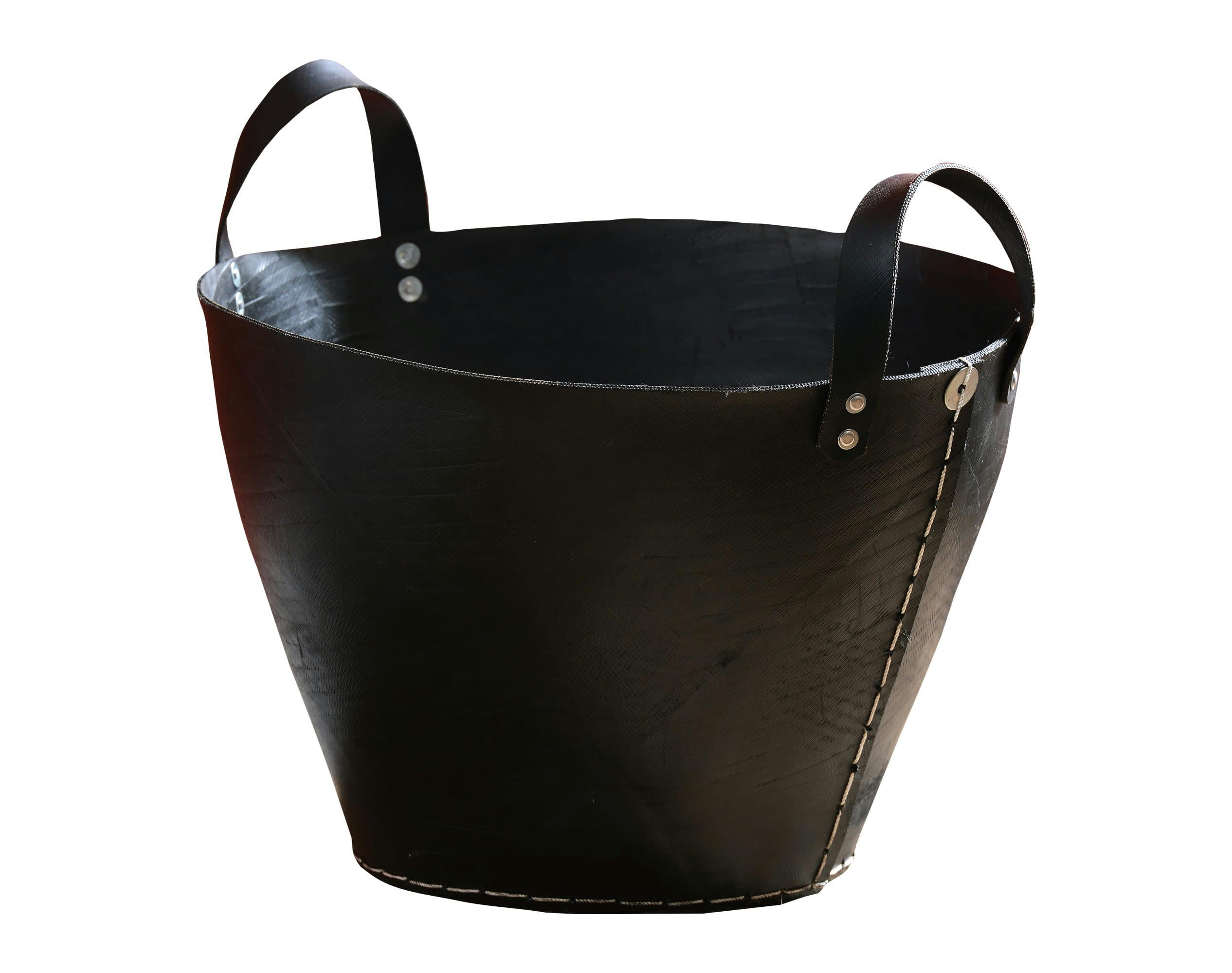 ANKA - Petit panier en caoutchou noir