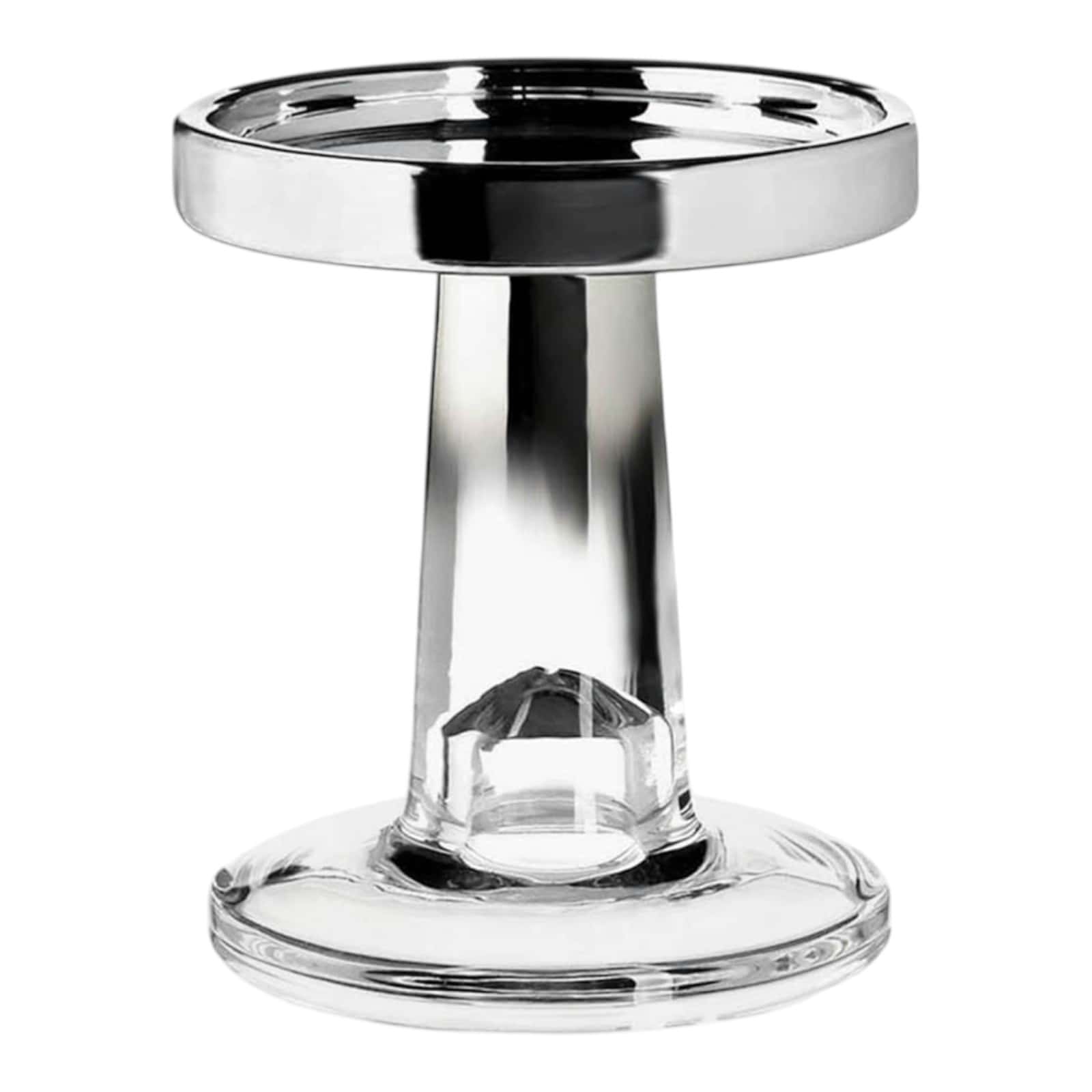 Kerzenhalter Silber, ⌀ 10 cm, H 110 mm