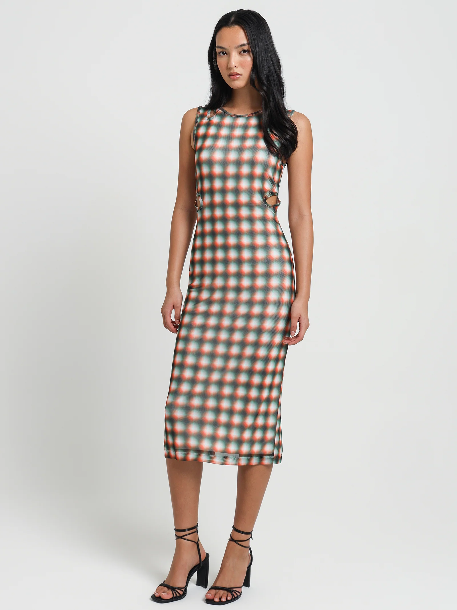 Leomie Mesh Midi Dress