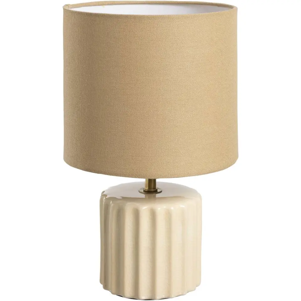 Tafellamp Faye - naturel keramiek/stof - 29x&Oslash;18 cm