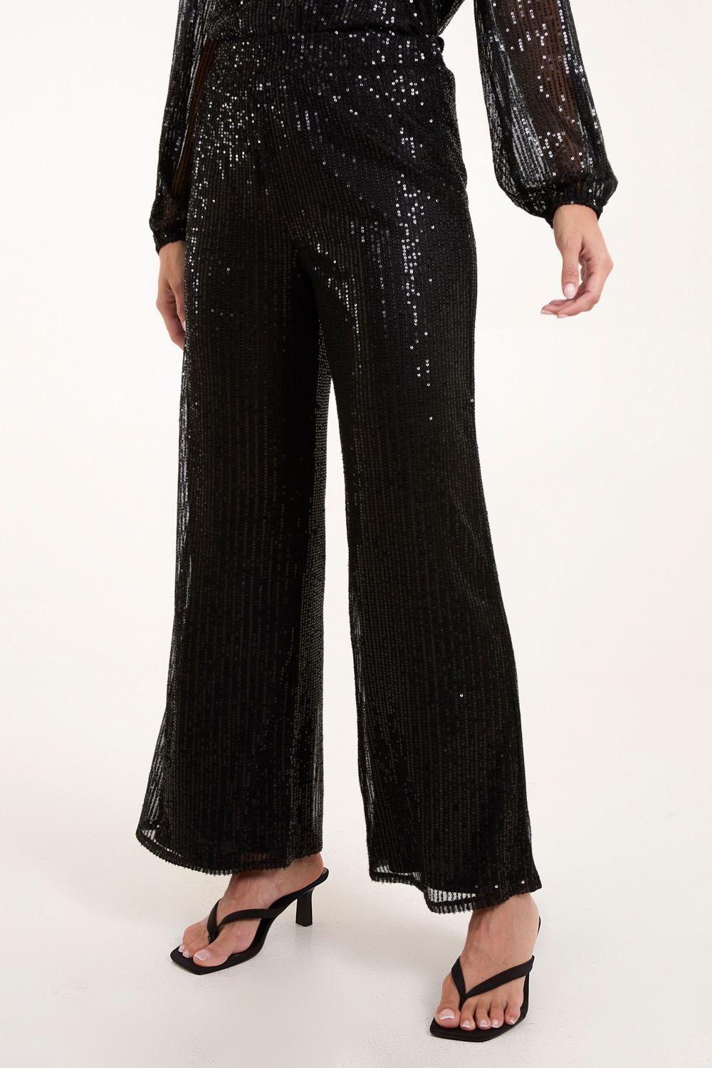 Blue Vanilla Sequin Trousers