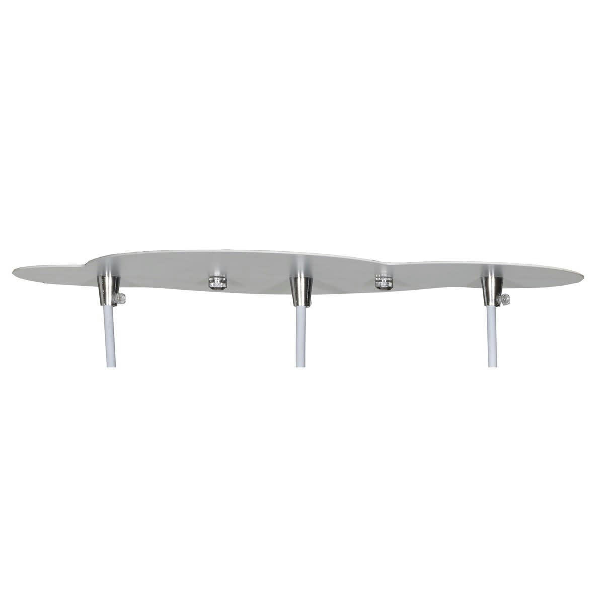 MERLIN - Suspension Lumineuse Trio Plafonnier en coton gris