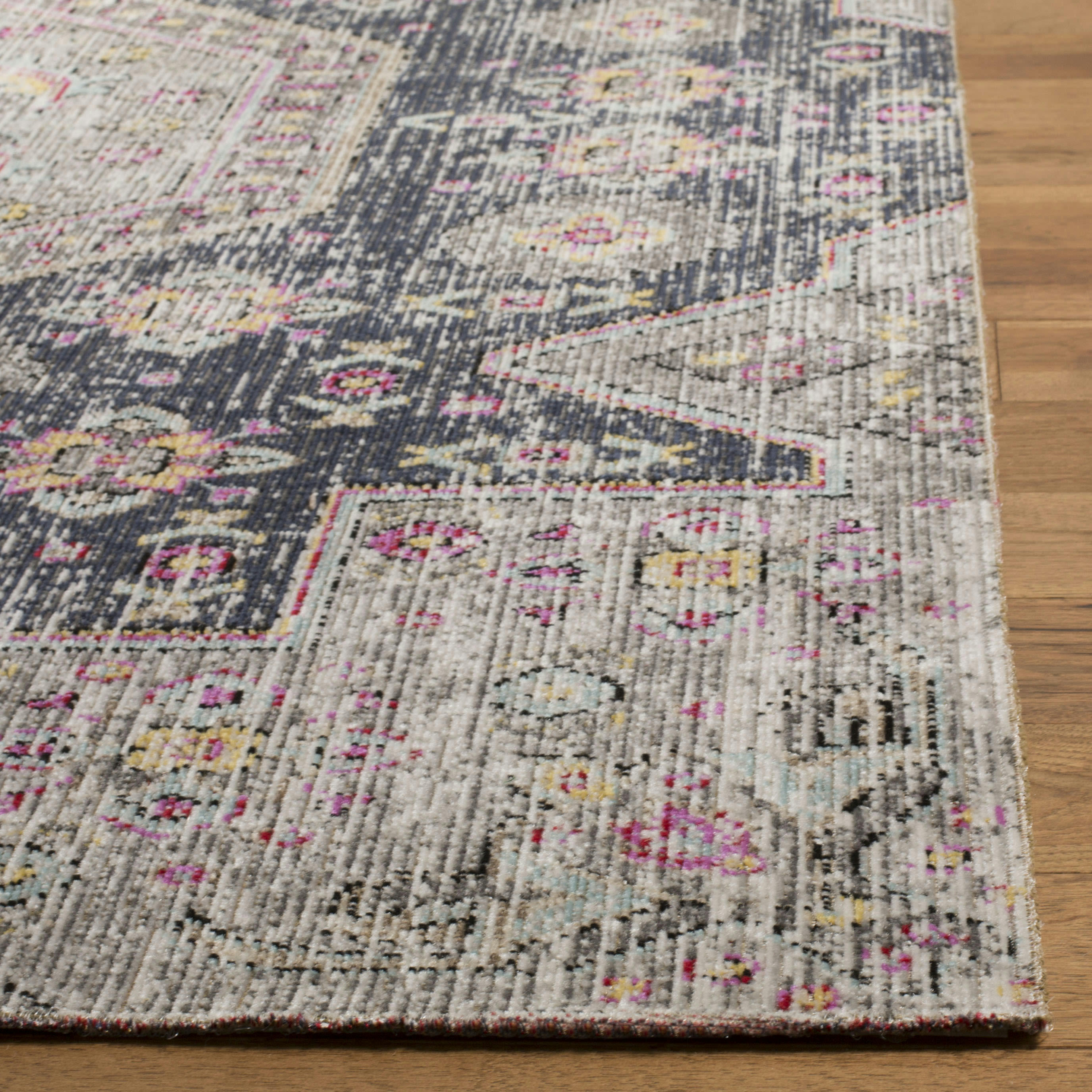 MONTAGE - Tapis interieur & exterieur en noir & multicolore, 122 x 183 cm