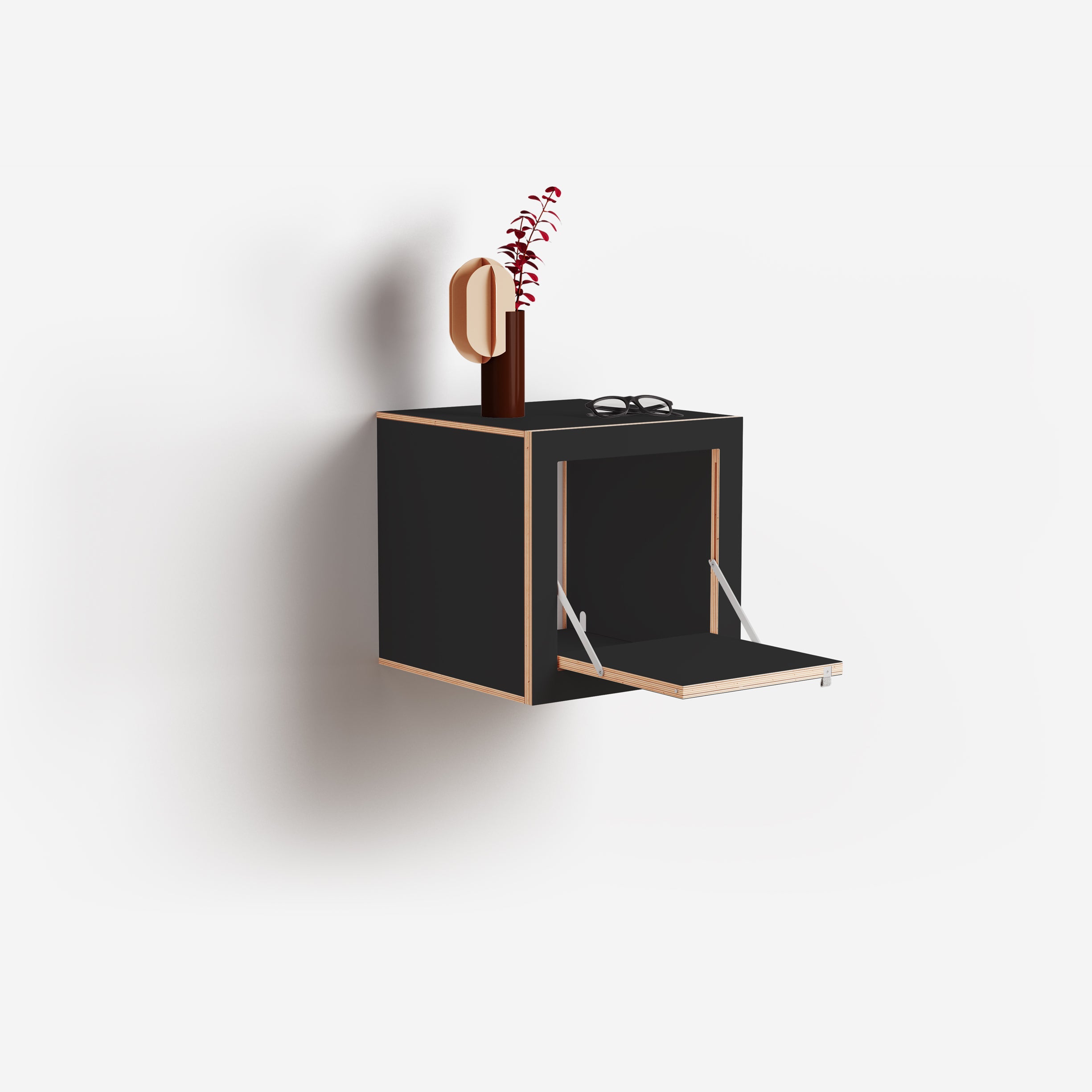 Fläpps Doos Nachtkastje 40x40x40 - Zwart