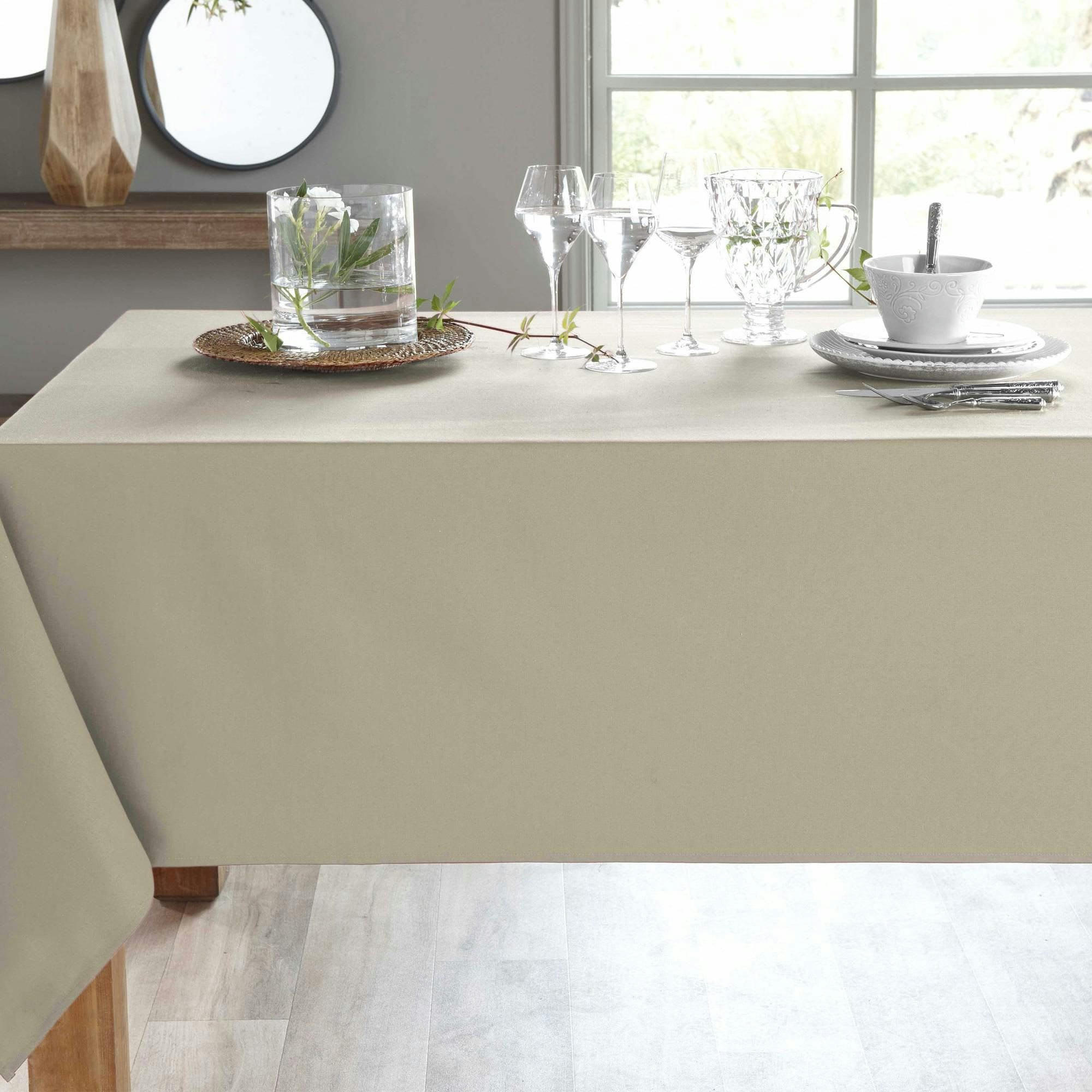 LONA - Nappe 150x150 beige en coton